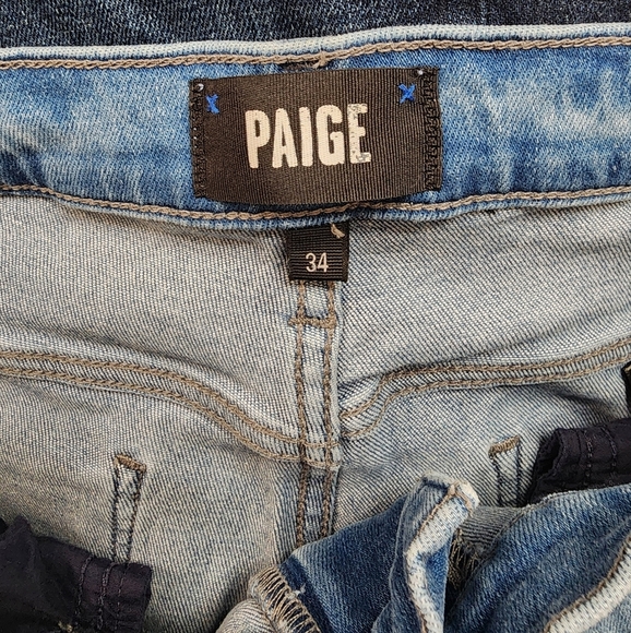 PAIGE Women's Blue Jeans Size 34 Light Wash - Picture 2 of 6